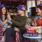 4 Pcs Memorial Day Decorations Patriotic Tiered Tray Tabletop Decor Happy 4th of July and God Bless America Signs Red White Blue Decorations 3 Layered Double Side Wood Blocks for Home Table Shelf